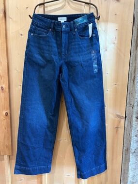 Maurices Women's Deep Indigo Wide Leg Jeans 6 short